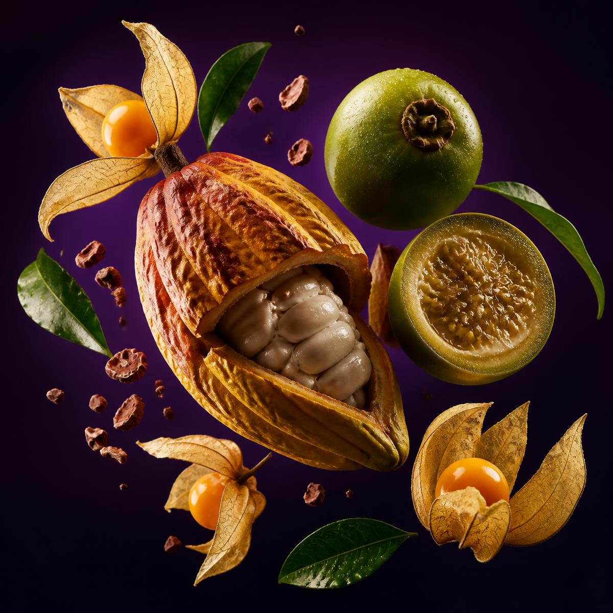 Cacao, uchuva y lulo colombianos